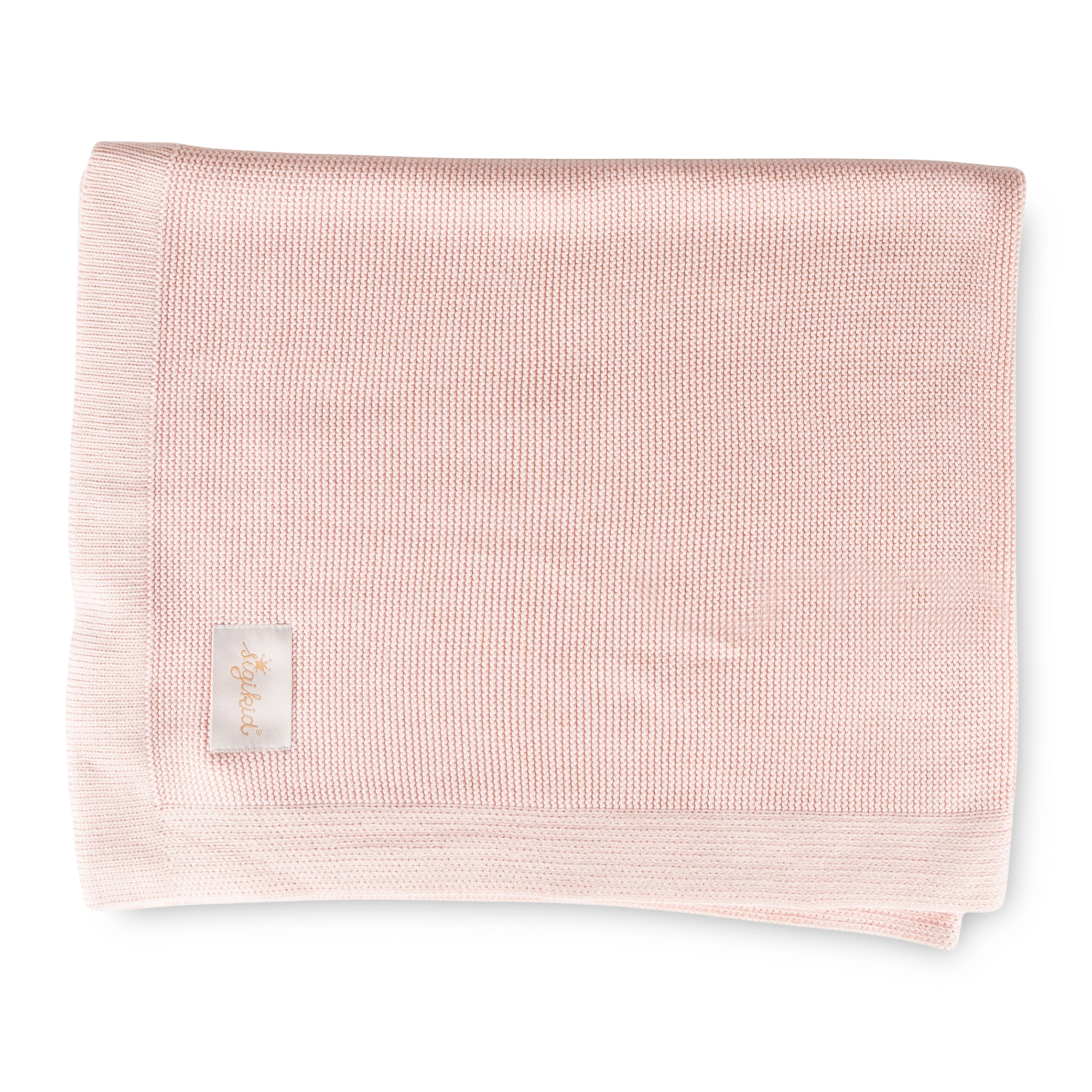 Soft knitted baby blanket, pink, Knitted Love