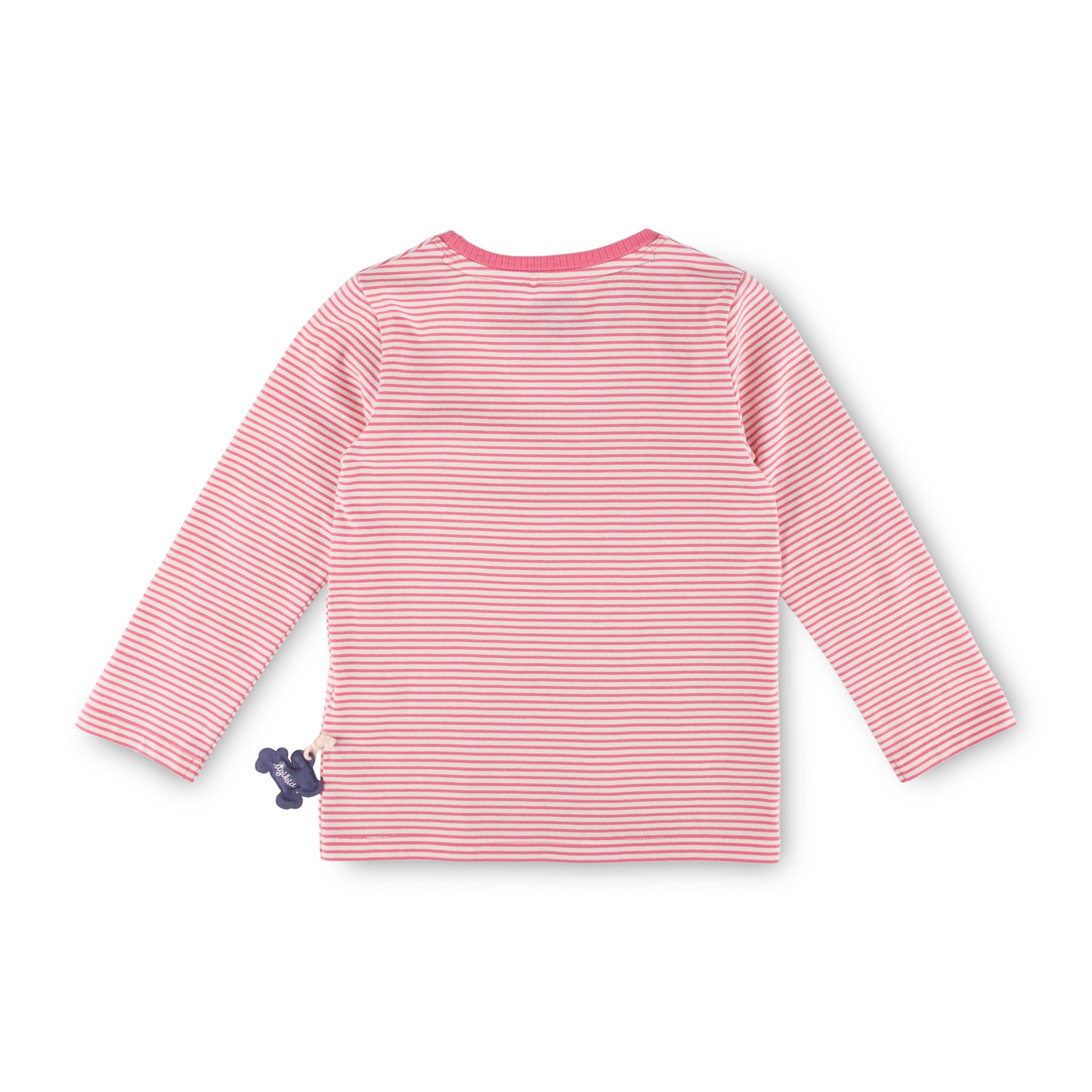 Kinder Langarmshirt Hund Funny Dog, rosa geringelt Kinder Langarmshirt Hund Funny Dog, rosa geringelt