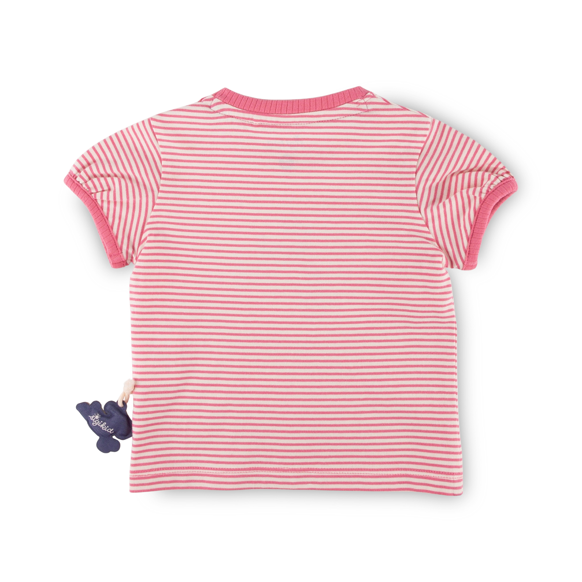 Baby T-Shirt rosa geringelt, Hündchen Funny Dog Baby T-Shirt rosa geringelt, Hündchen Funny Dog