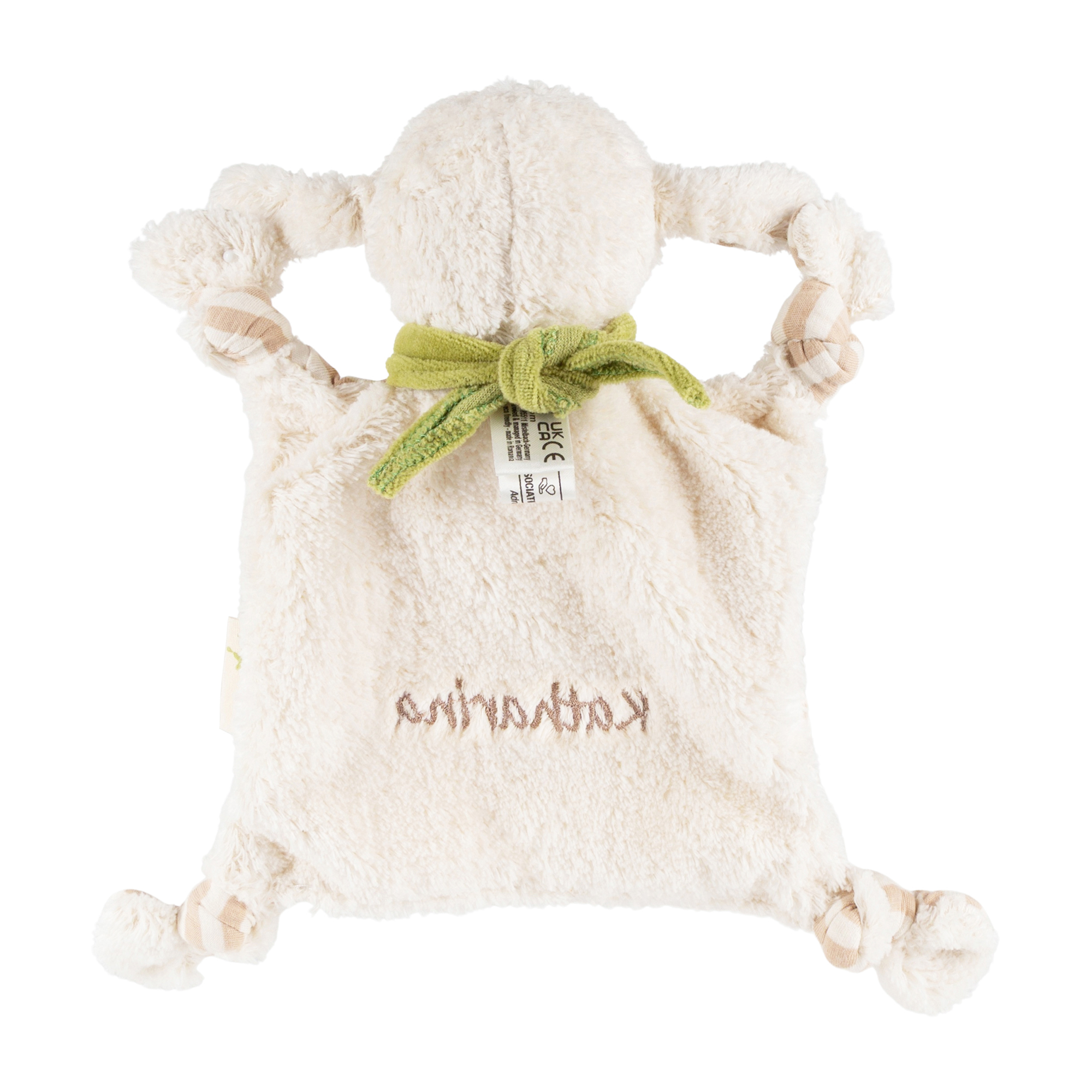 Baby lovey comforter sheep, personalised, organic cotton, Pure Collection