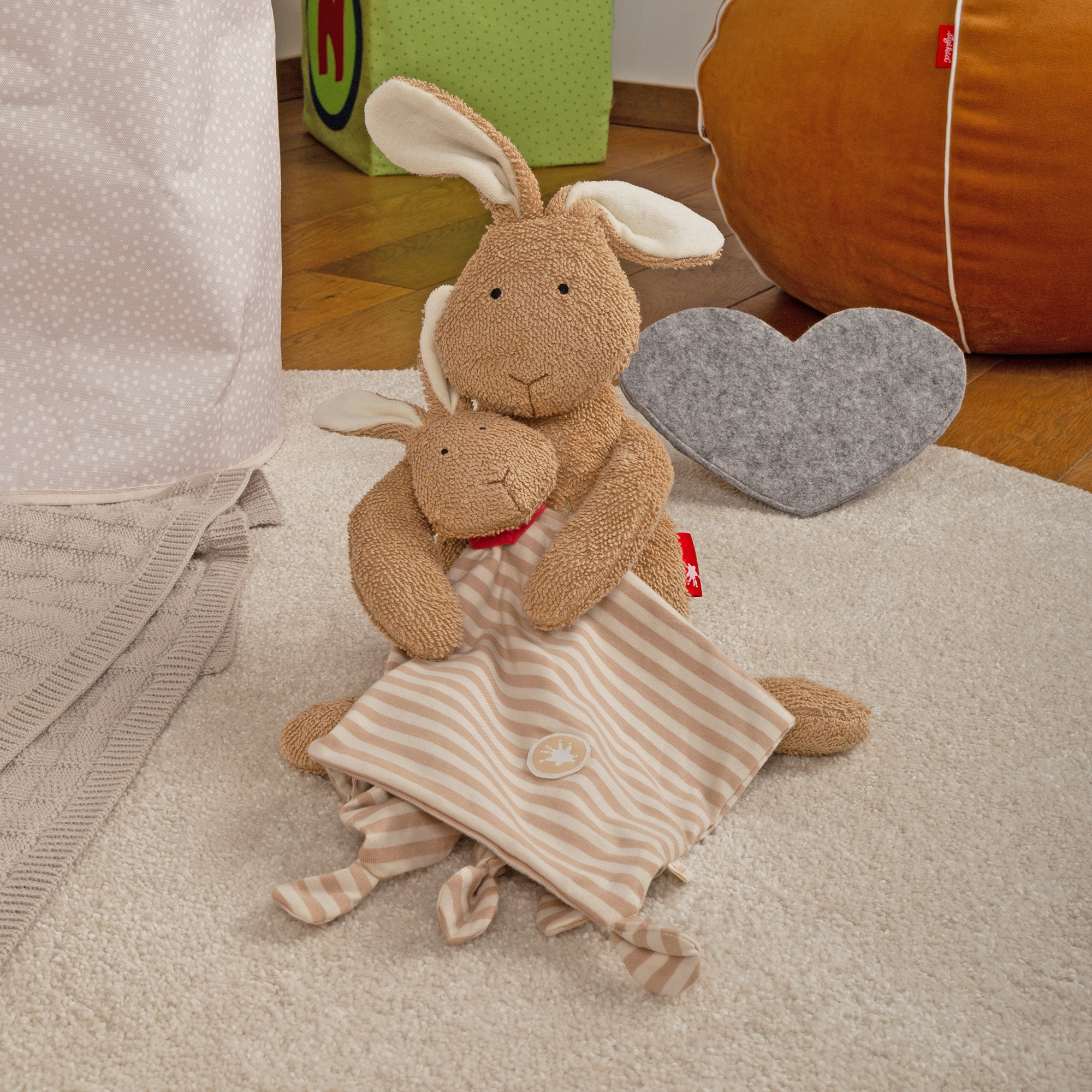 Baby Schnuffeltuch Hase, beige