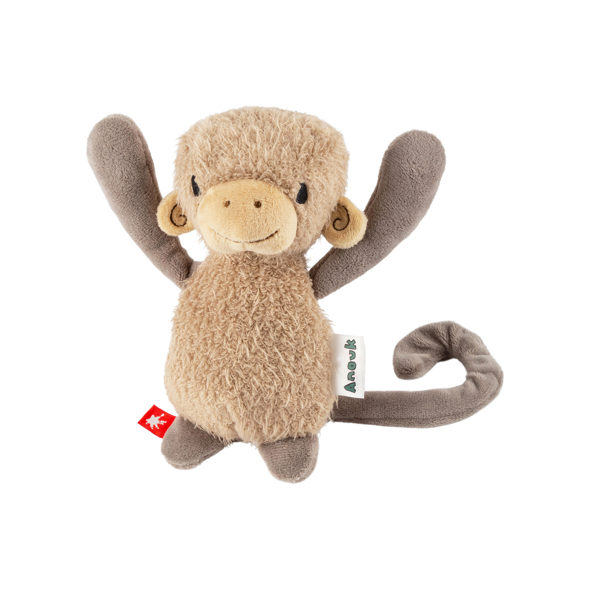 Plush monkey Affi small, Anouk children's books Plush monkey Affi small, Anouk children's books