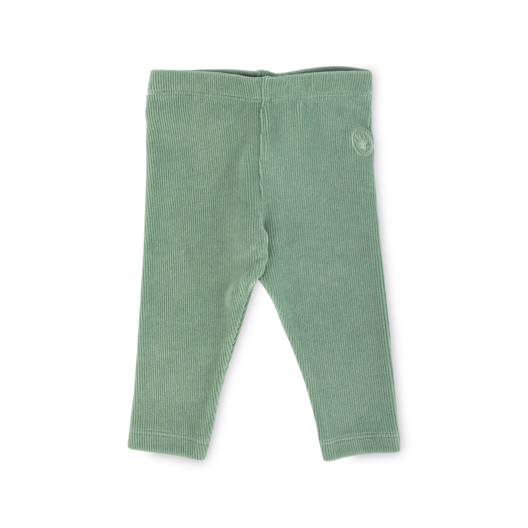 Stretchy soft baby corduroy leggings, mint green