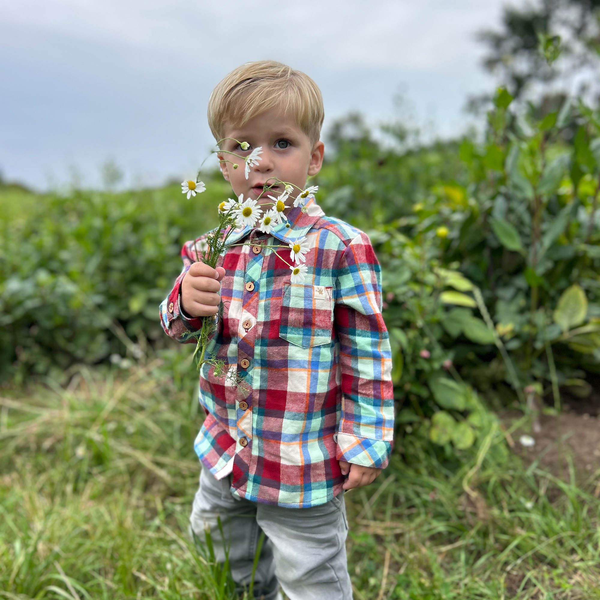 Baby red flannel shirt outlet