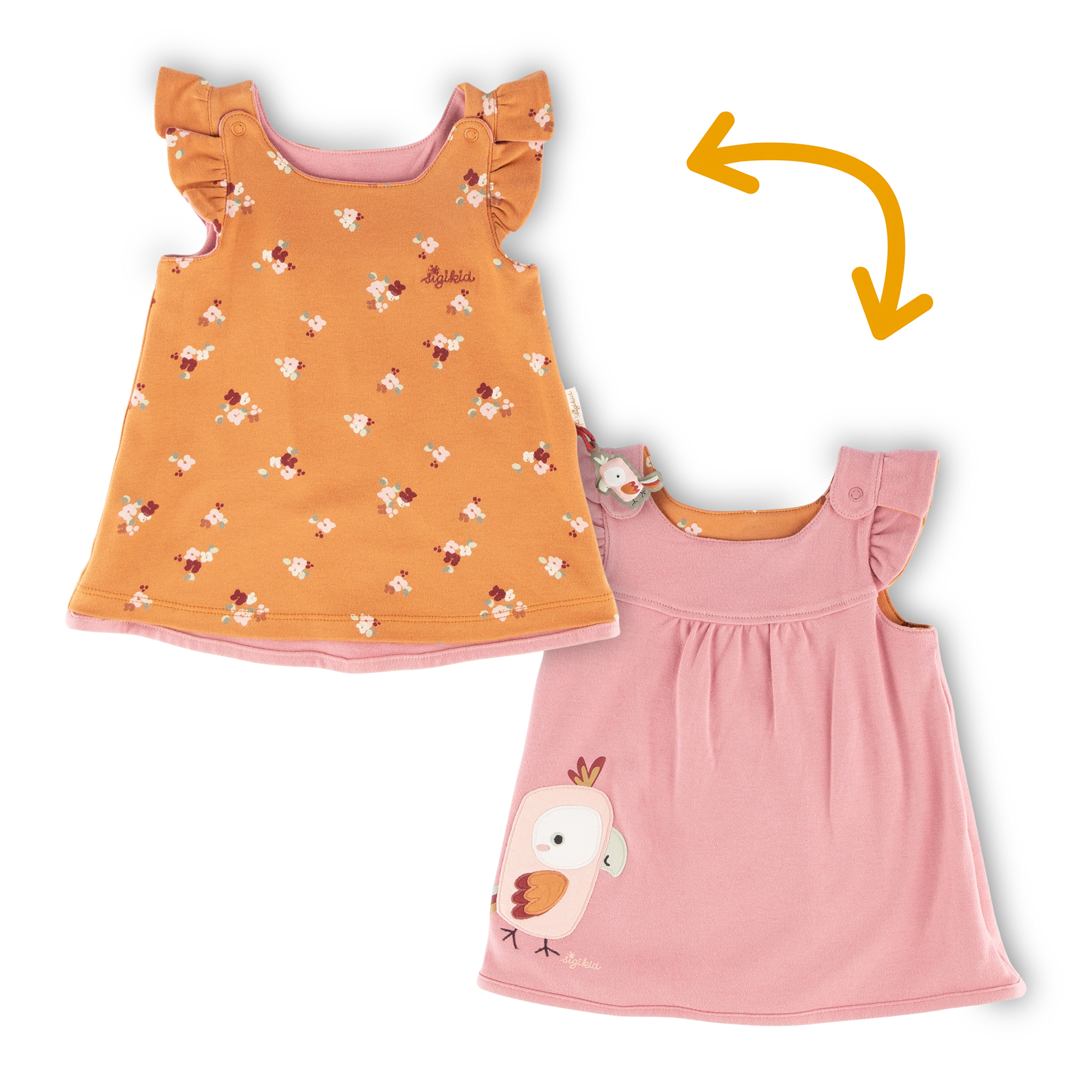 Reversible baby jumper dress cockatoo Reversible baby jumper dress cockatoo