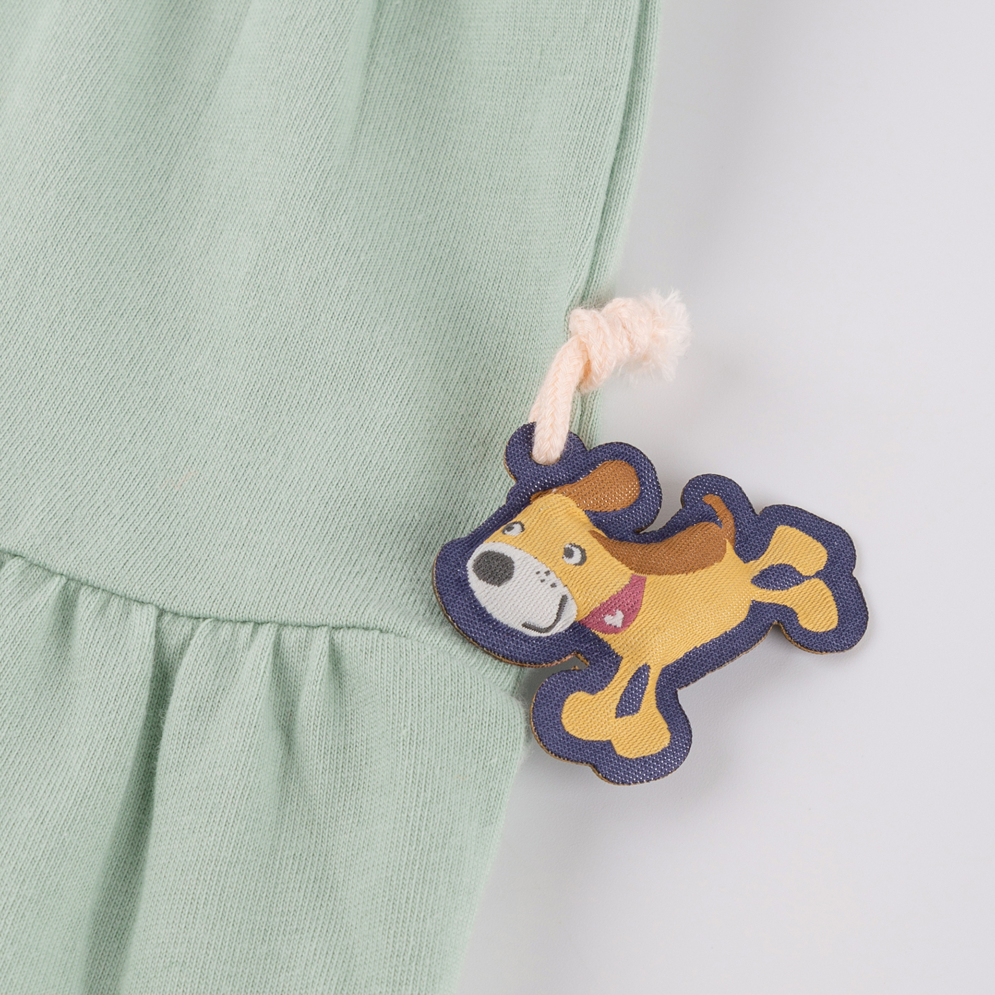 Kinder Stufen-Kleid Hund Funny Dog, grün Kinder Stufen-Kleid Hund Funny Dog, grün