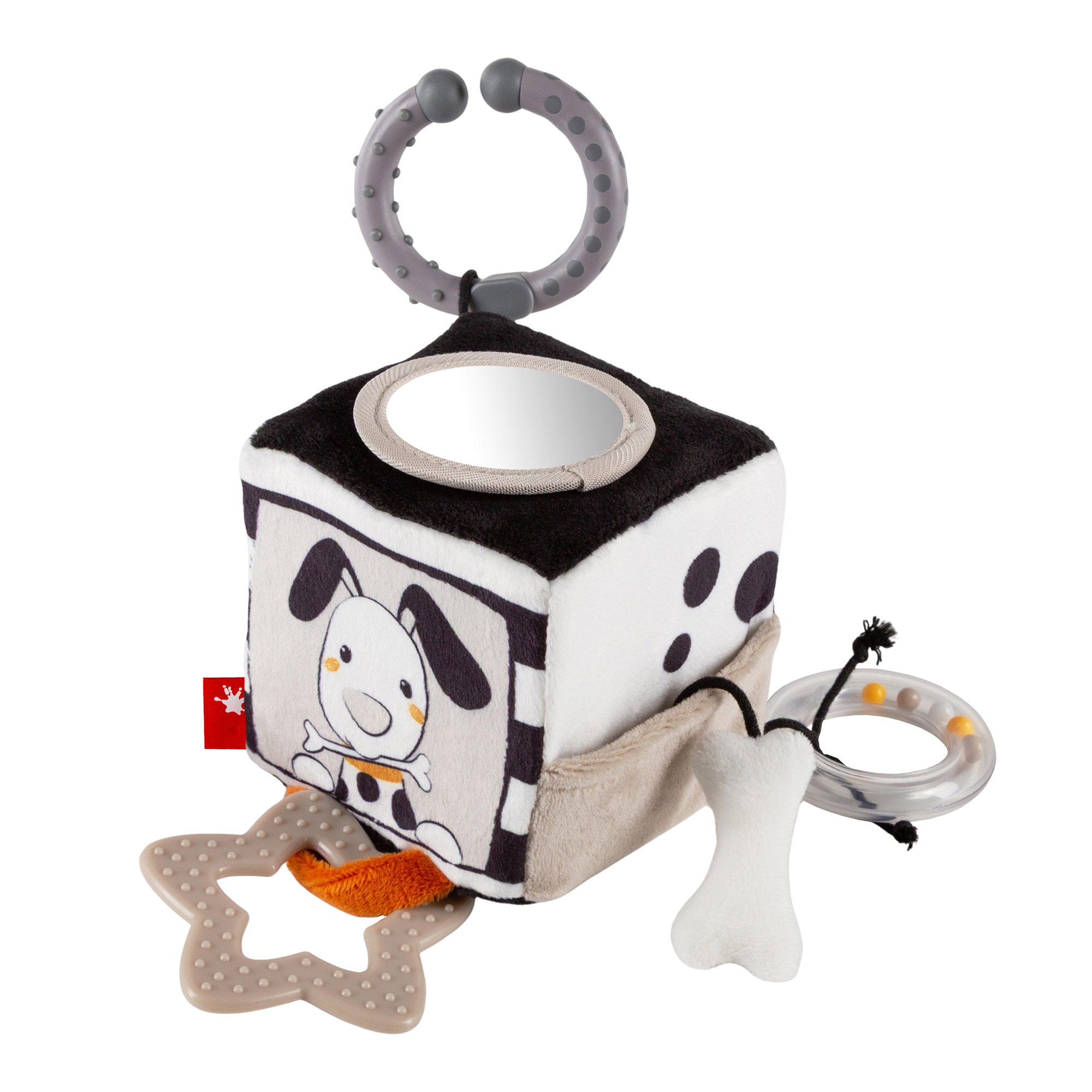 Baby activity soft toy dice Dalmatian dog Dotson