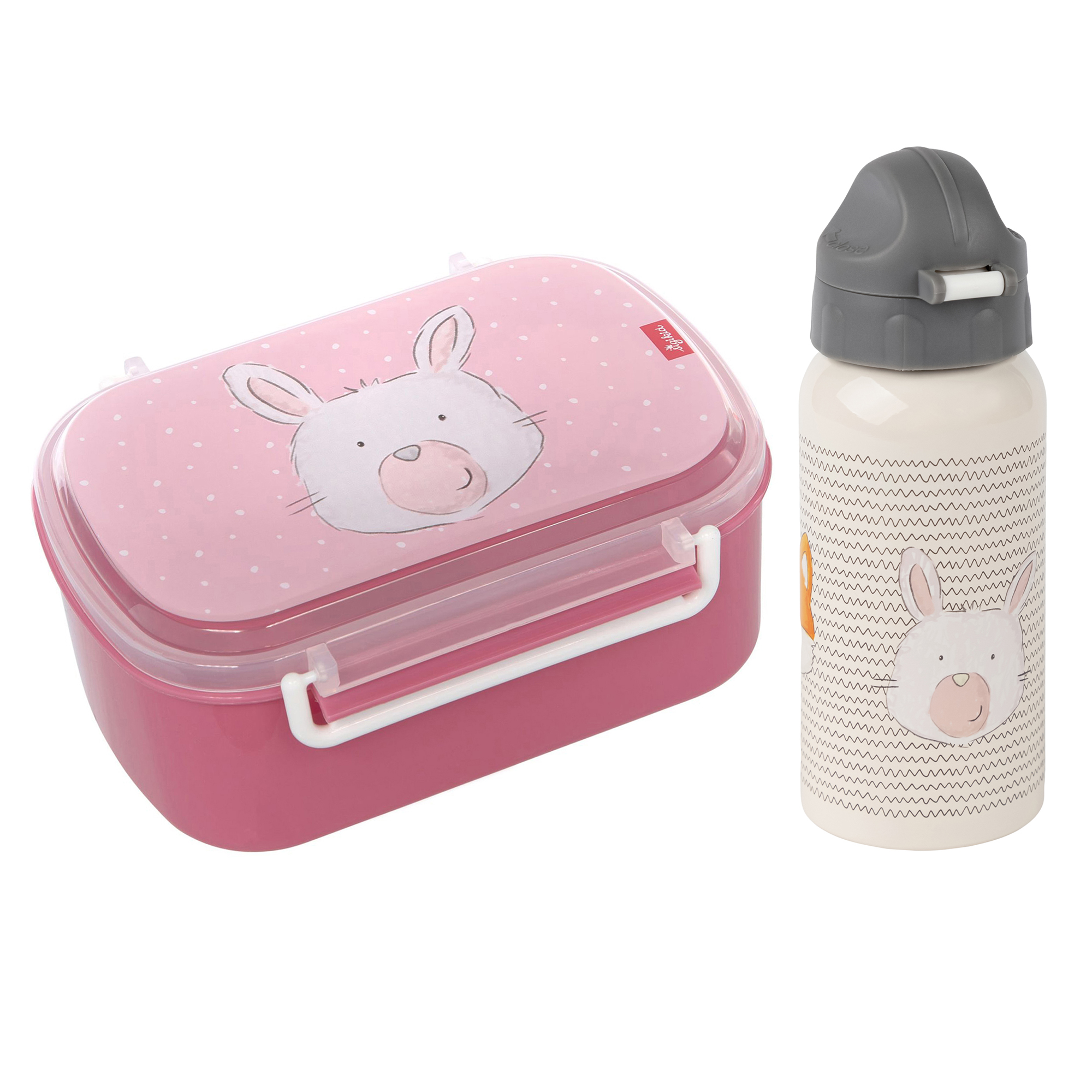 Children's stainless steel bottle 400 ml & lunch box rabbit Children's stainless steel bottle 400 ml & lunch box rabbit