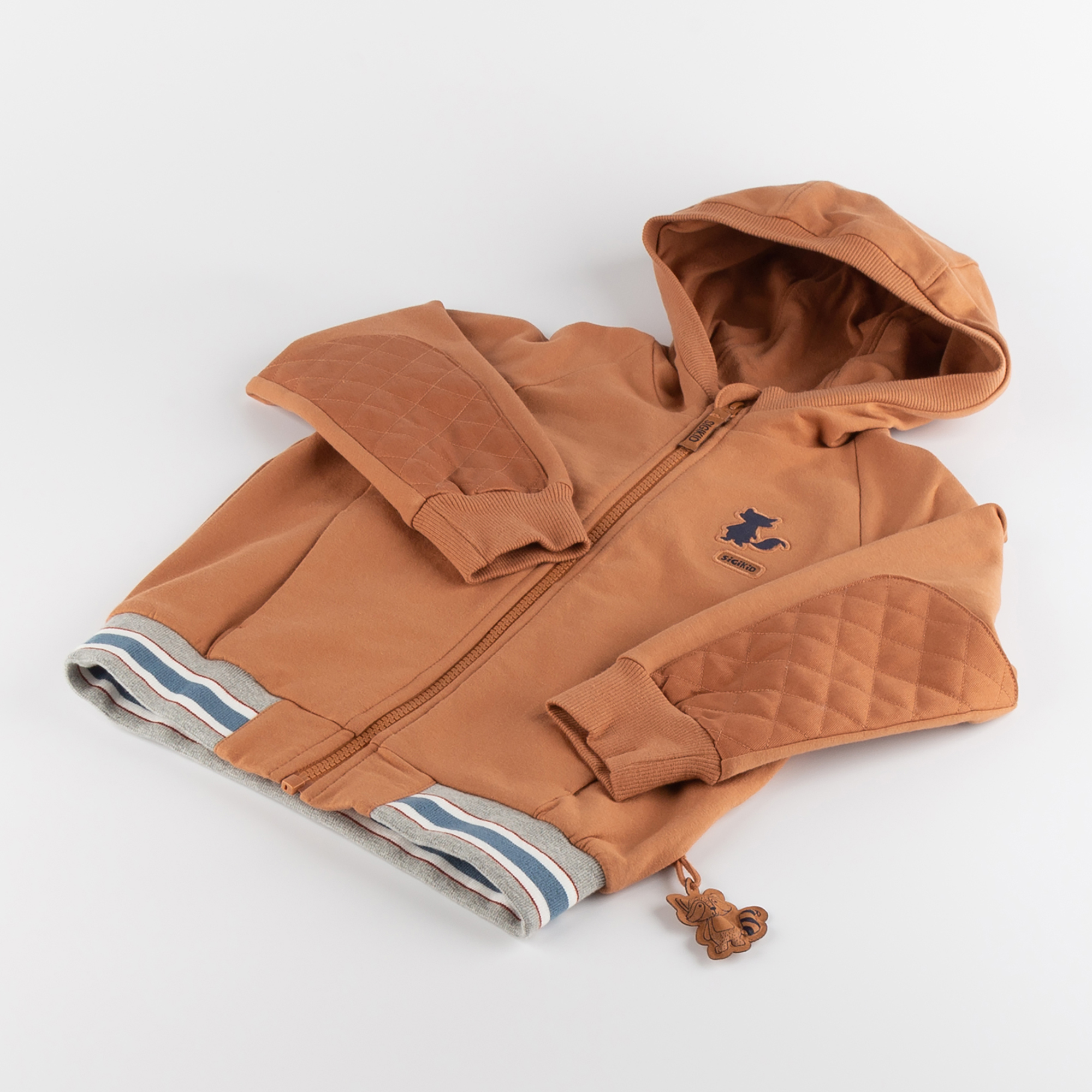 Kinder Kapuzen Sweatjacke, braun