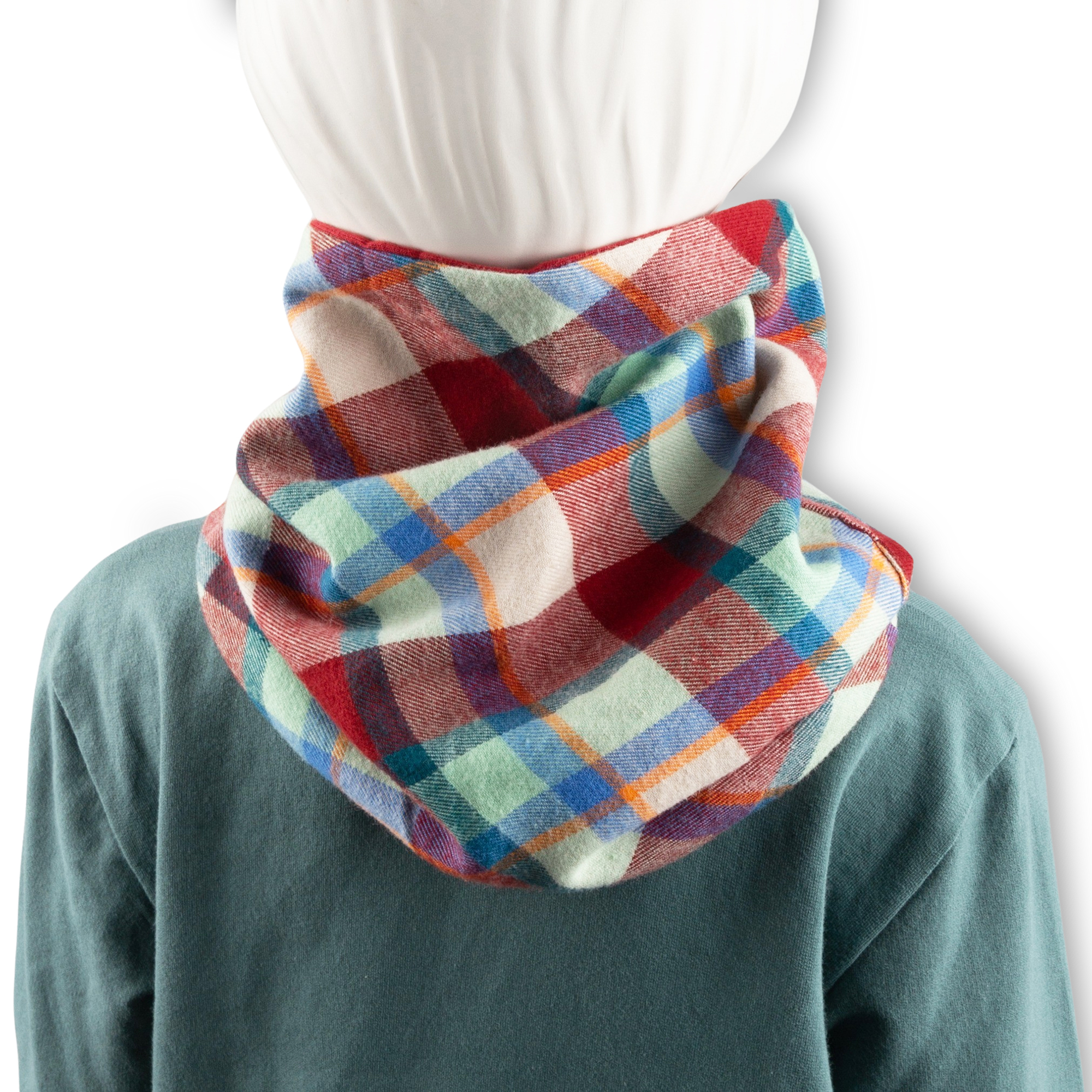 Reversible children's neck gaiter, Dino World