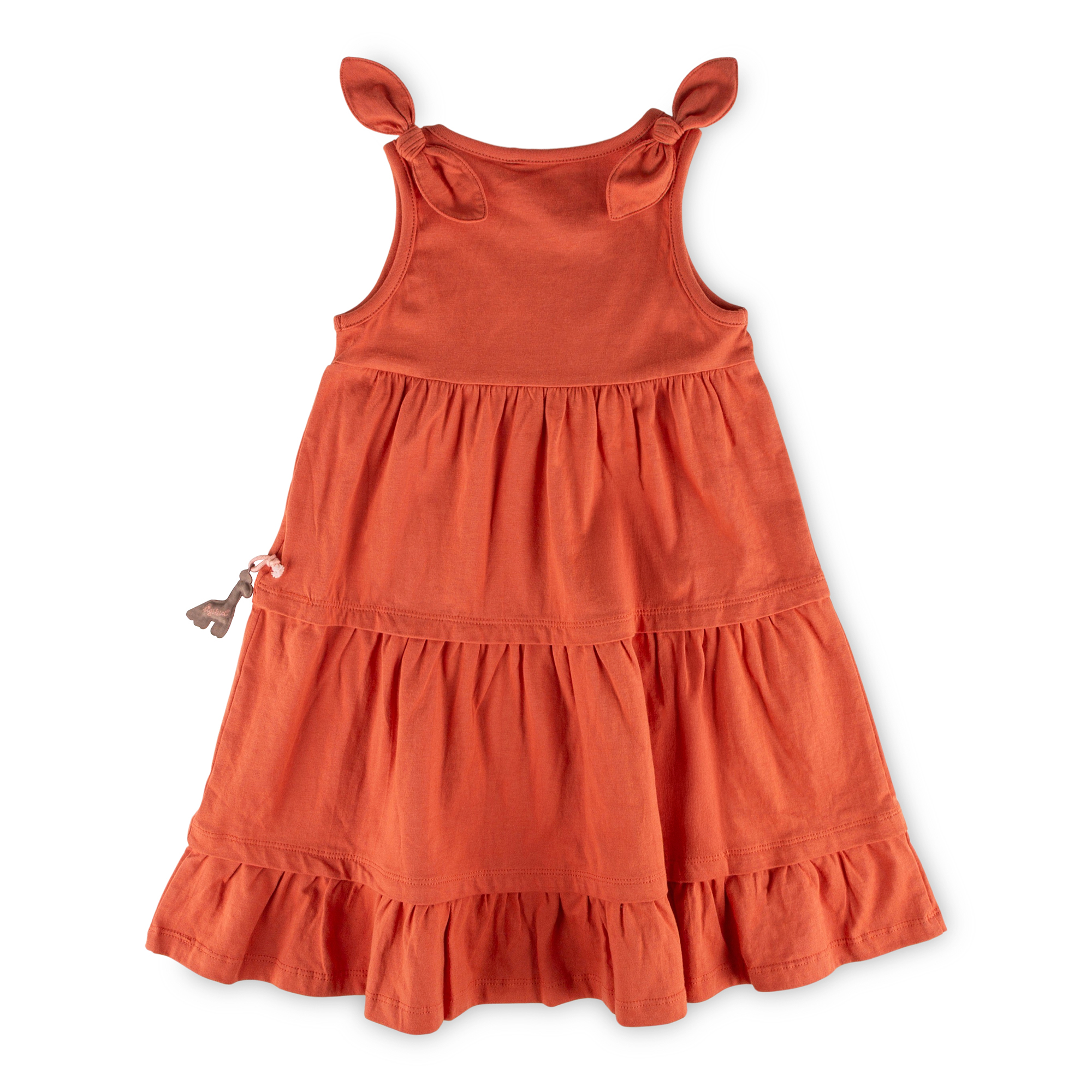 Girls' sleeveless strap flounce dress, Savanne