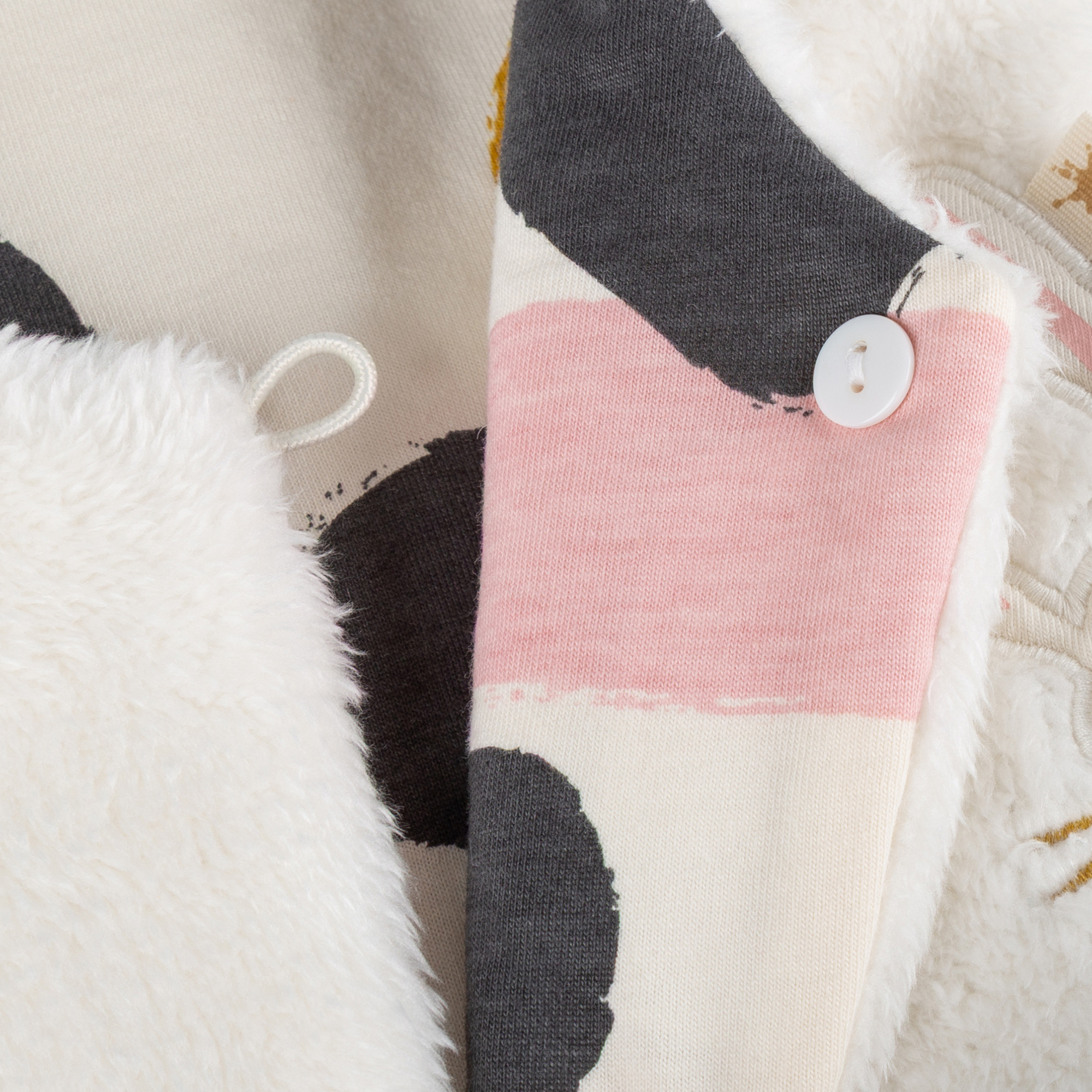 Children's sherpa fleece vest Snow Bunny, lined
