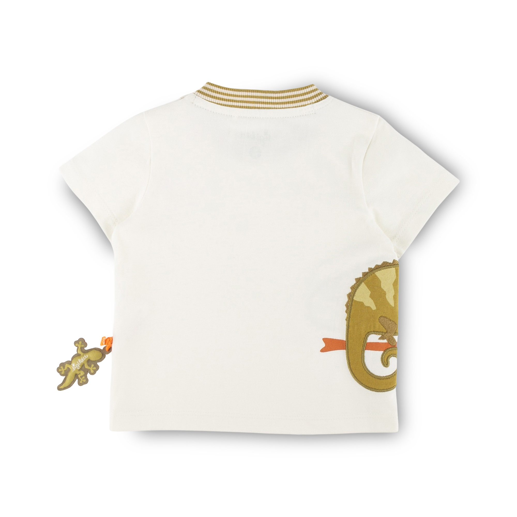 Baby T-shirt chameleon cream white, Jungle