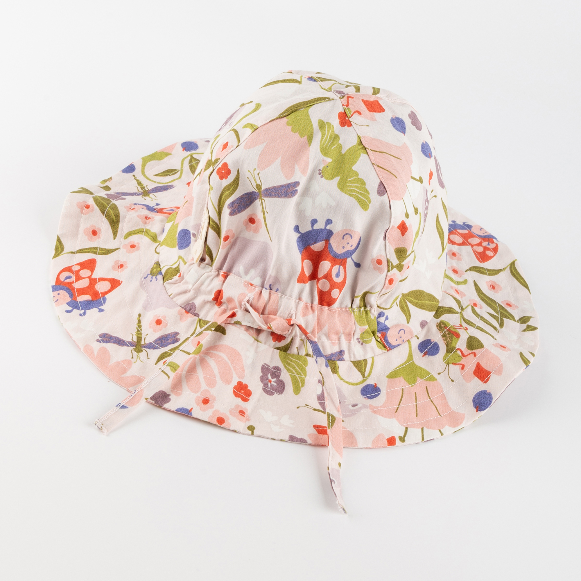 Brimmed children's sun hat, Happy Ladybug