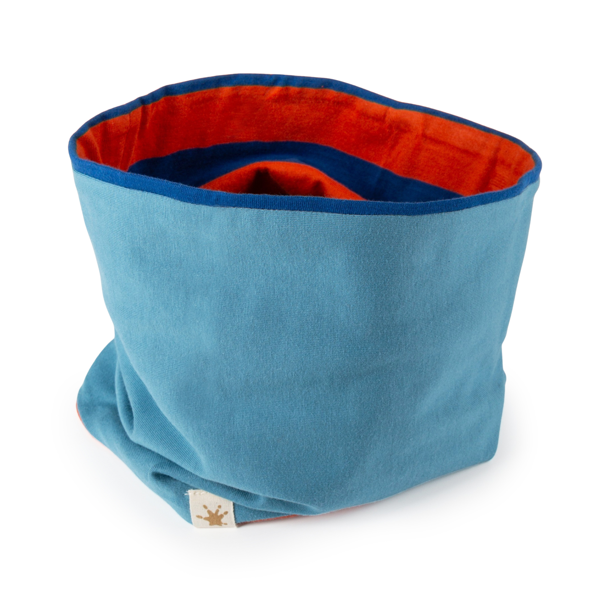 Kinder Wende-Loop Schal, blau oder blau gestreift