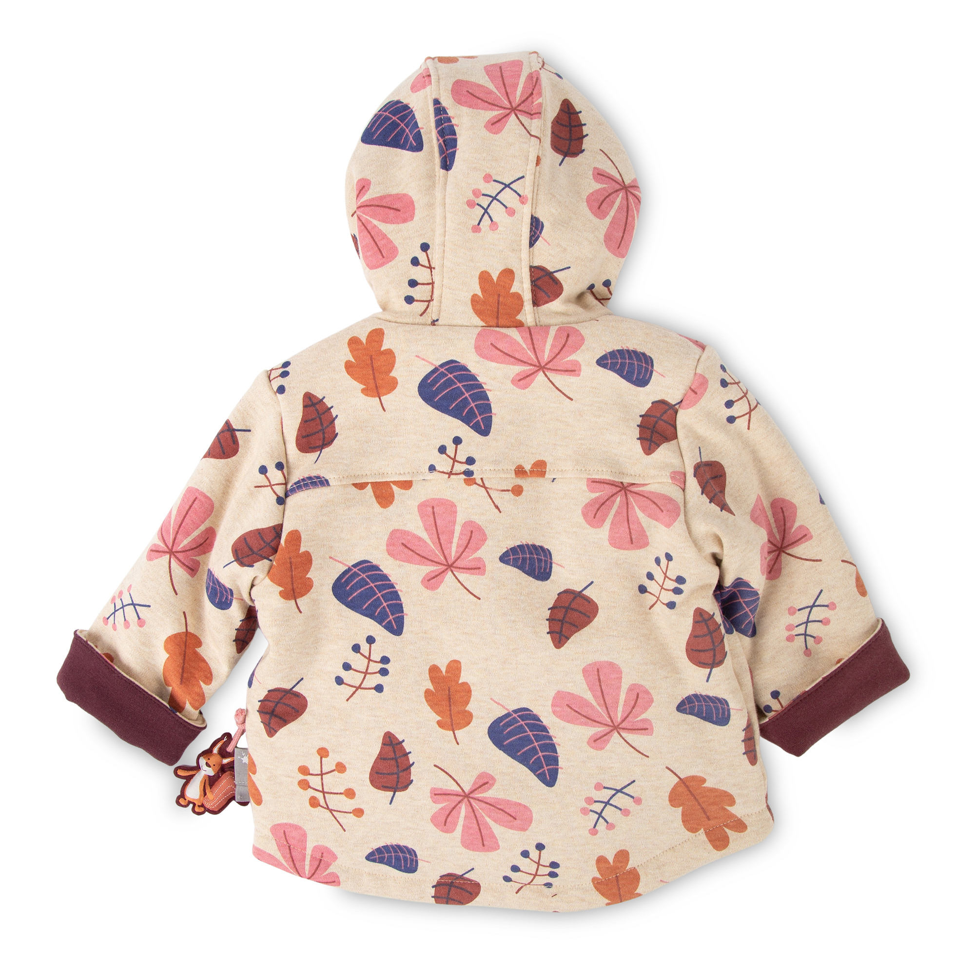 Baby Wendejacke dunkelrot/bunter Herbstprint