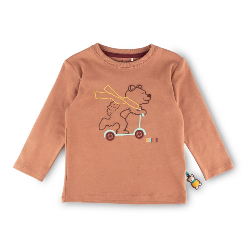 Sigikid Kinder Langarmshirt Bär, braun