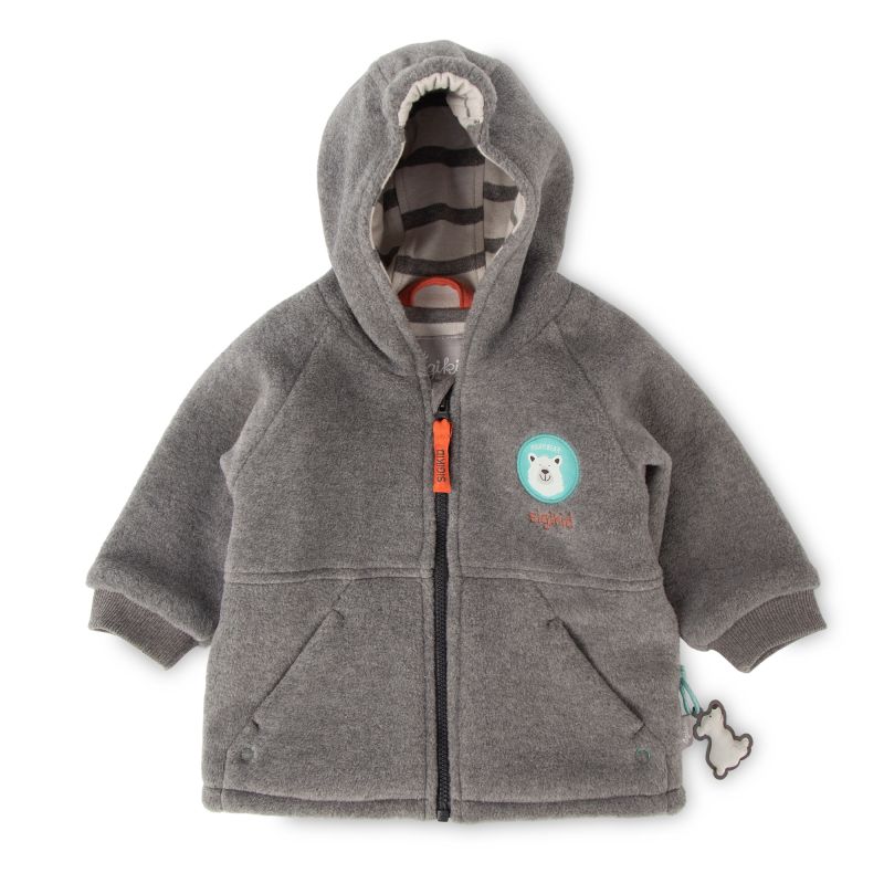 Sigikid Baby Fleecejacke Eisbär, grau