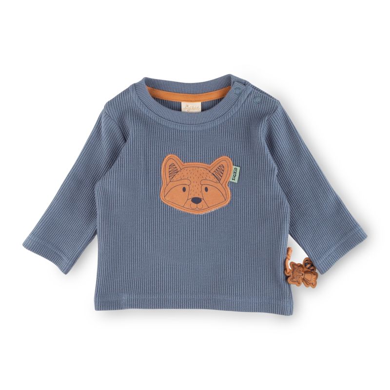 Sigikid Baby Langarmshirt mit Waschbären Motiv, blau