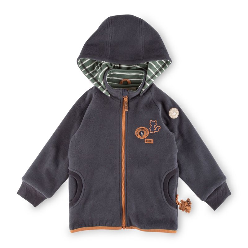 Sigikid Kinder Fleecejacke Forest Adventure, dunkelgrau