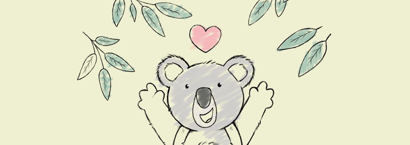  Ausmalbild: Koala Motiv 