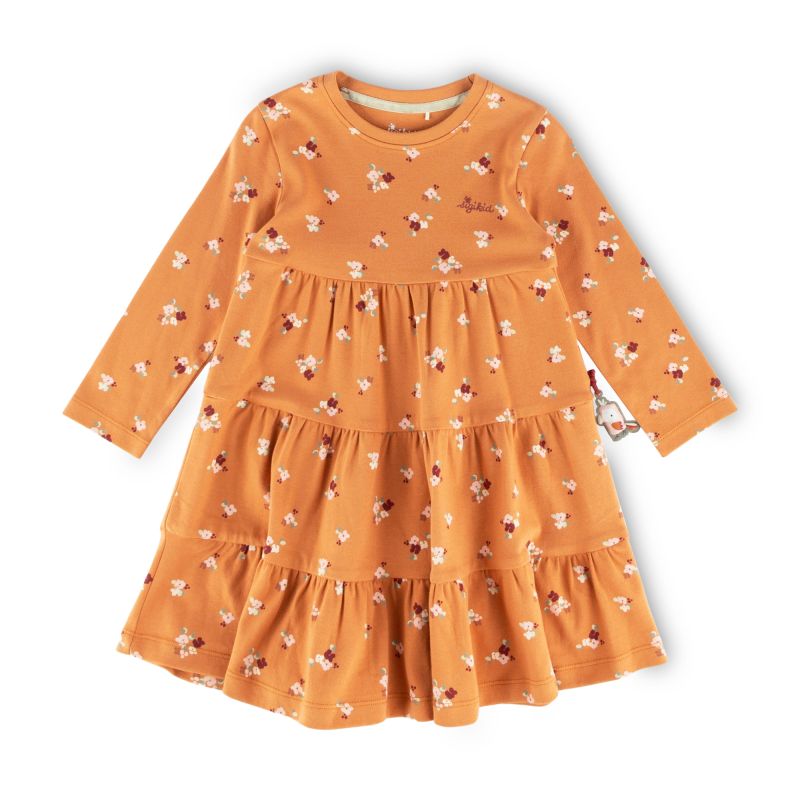 Sigikid Kinder Langarm Stufenkleid mit Blümchen Print