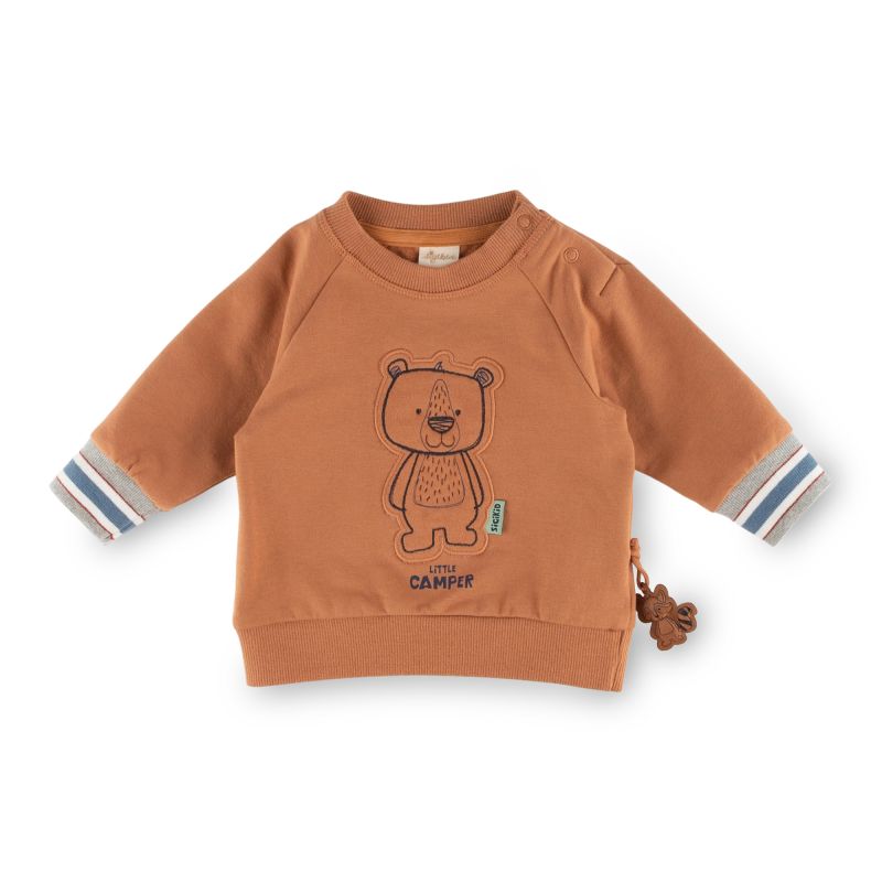 Sigikid Baby Sweatshirt mit Bären Motiv, braun