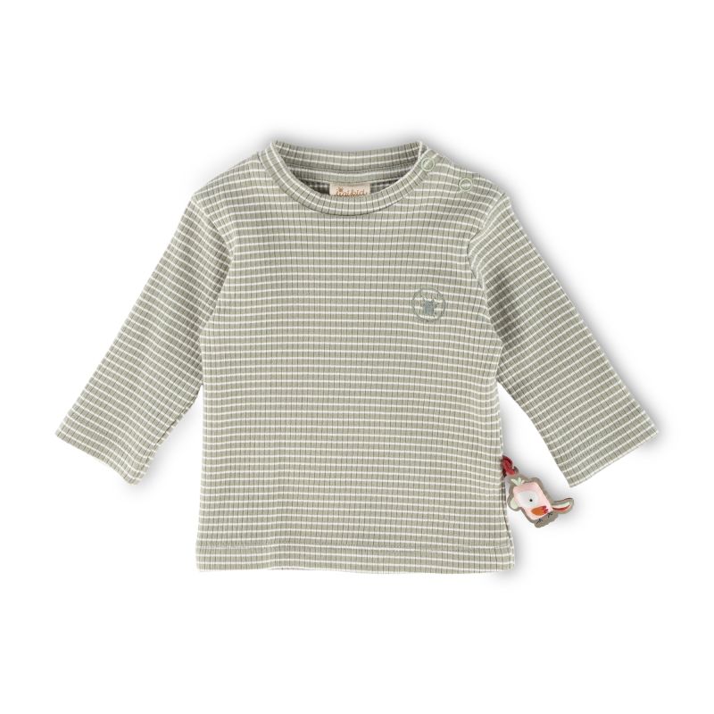 Sigikid Baby Langarmshirt, weiß geringelt