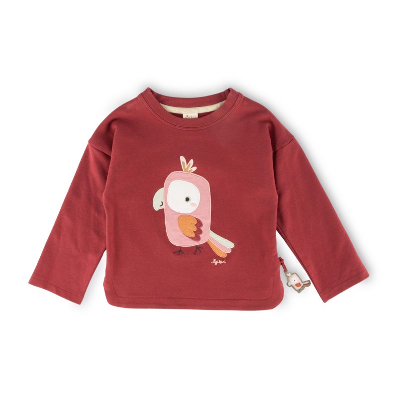 Sigikid Kinder Sweatshirt mit Kakadu Motiv, dunkelrot