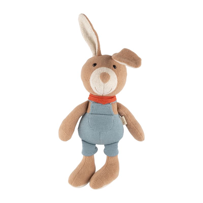 Sigikid Kuscheltier Hase mit Latzhose, blau