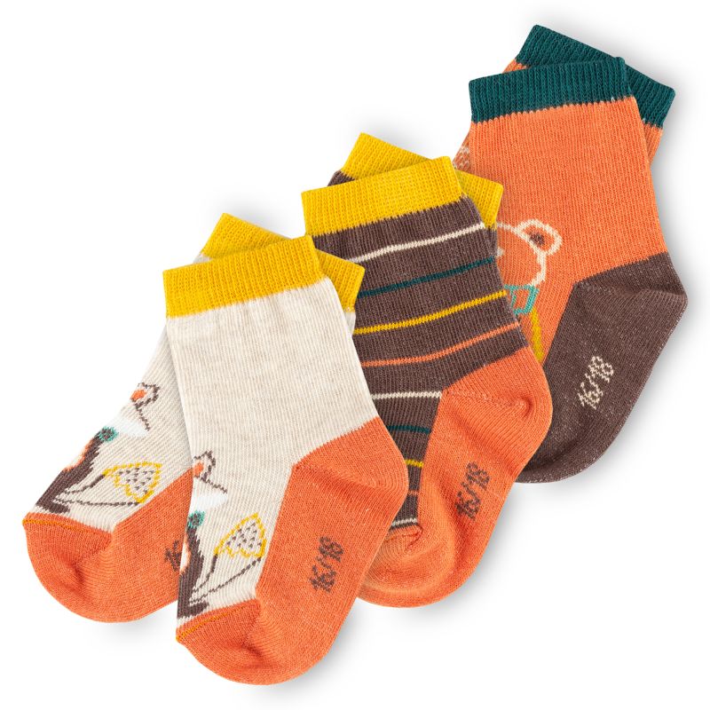 Sigikid Baby 3er Socken-Set, Bär und Fuchs