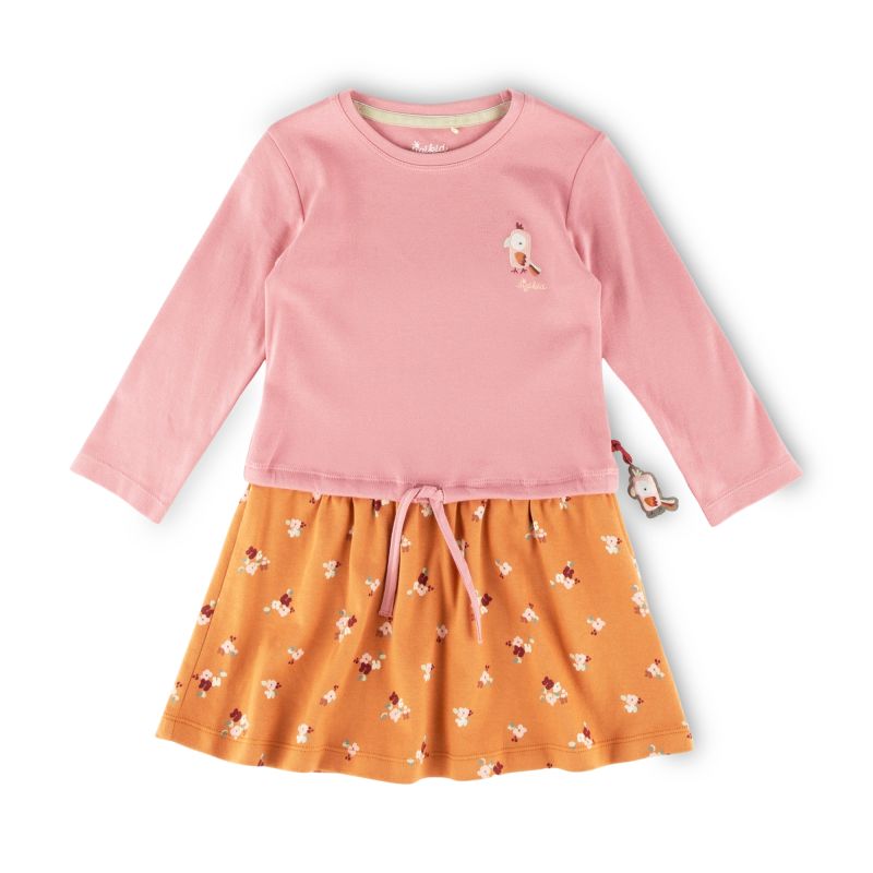 Sigikid Kinder Kleid mit Blümchen Print, Oberteil rosa