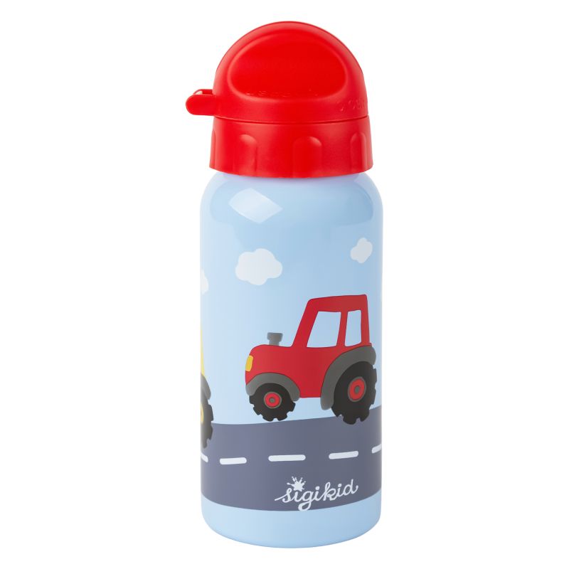 Sigikid Edelstahl Kinder Trinkflasche Traktor, 400ml