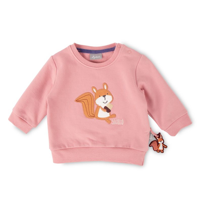 Sigikid Baby Sweatshirt rosa mit Eichhörnchen Motiv