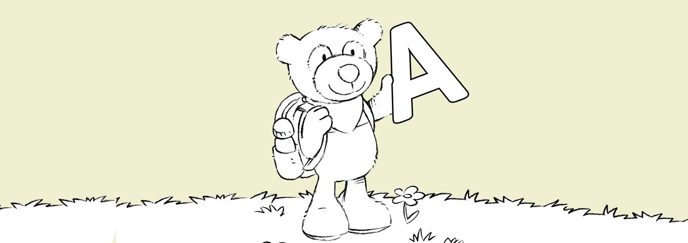  Ausmalbild: Buchstaben Motiv 