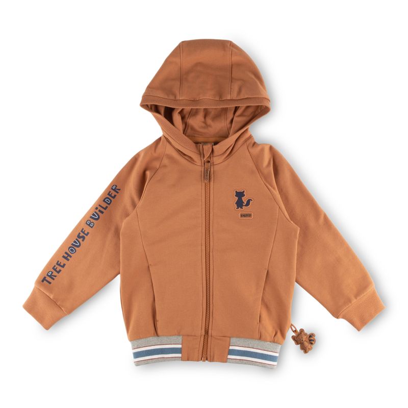 Sigikid Kinder Kapuzen Sweatjacke, braun