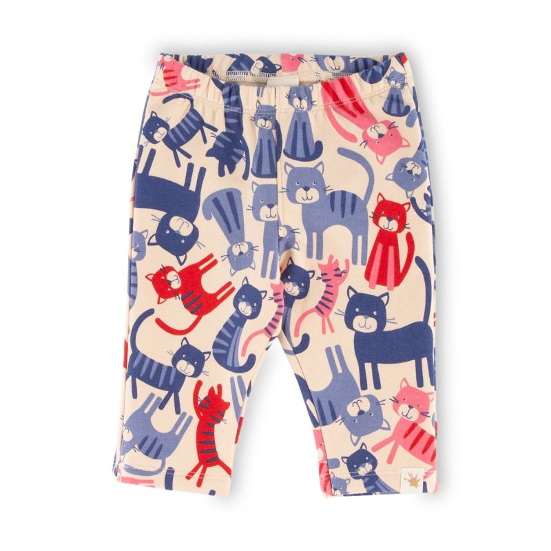 Sigikid Baby Sweat Leggings mit Katzen-Print