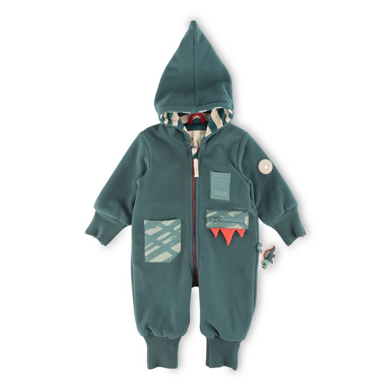 Sigikid Baby Fleeceoverall Dino, grün