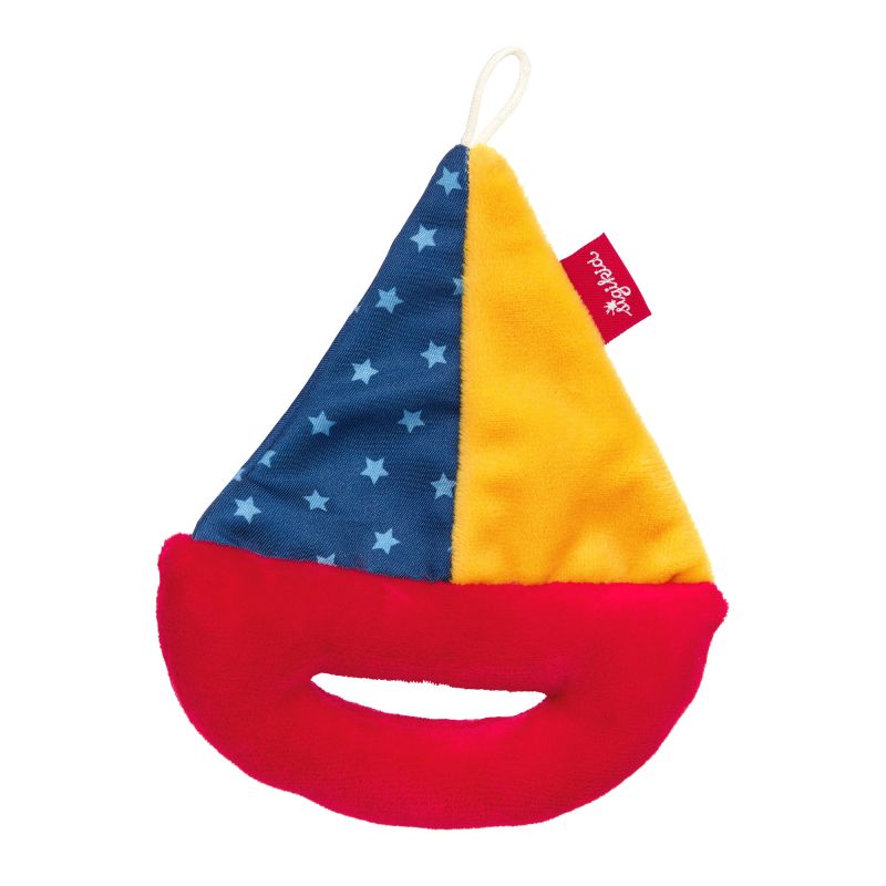 Sigikid Baby Greifling Segelboot, Red Stars