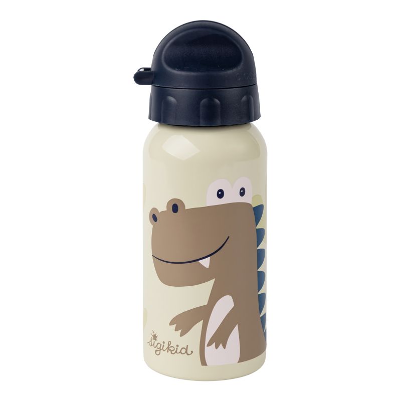 Sigikid Edelstahl Kinder Trinkflasche Dino, 400ml